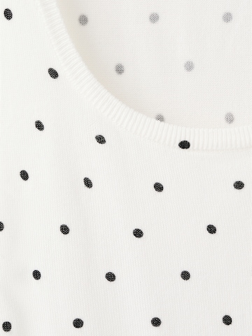MANGO Vyšívaný top 'SEVILLA' - Biela