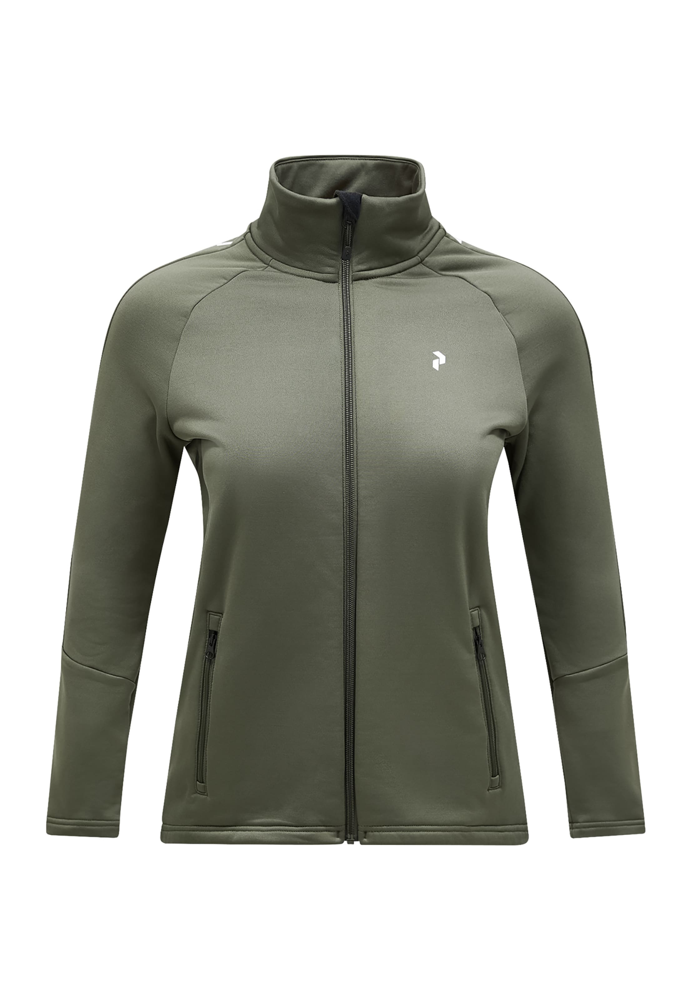 PEAK PERFORMANCE Fleecejacke W Rider Zip Jacket in Grün: Vorderseite