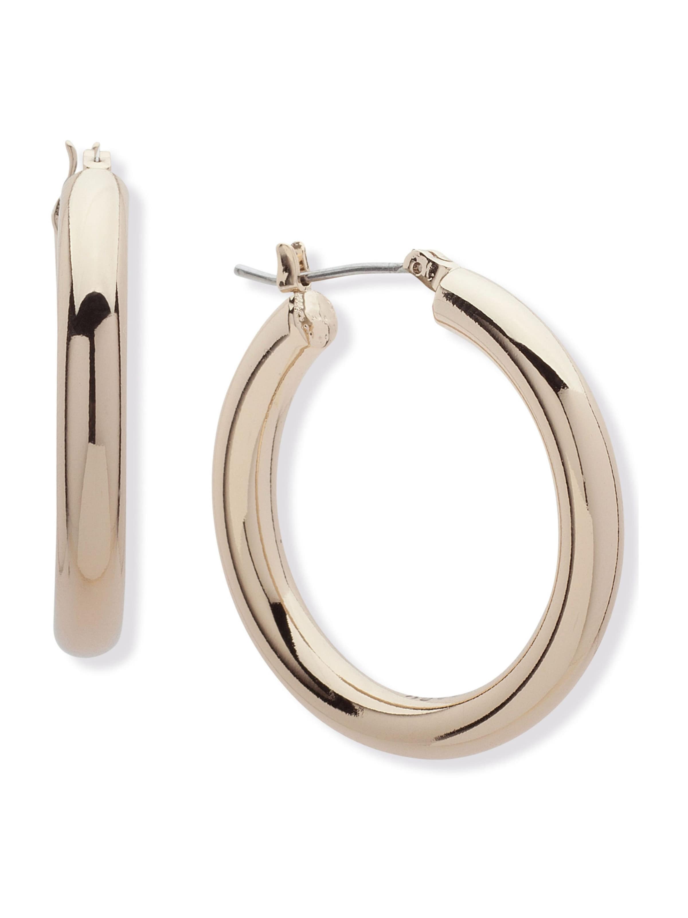 Boucles d'oreilles DKNY en or : devant