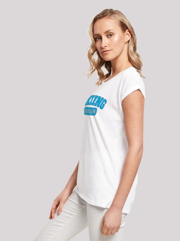 T-shirt 'Skiing Season Winter Sport' F4NT4STIC en blanc