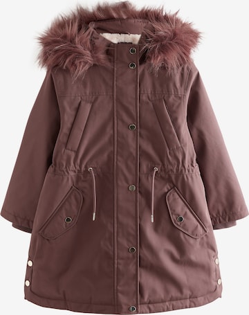 Next Pitkä takki värissä ruskea: etupuoli