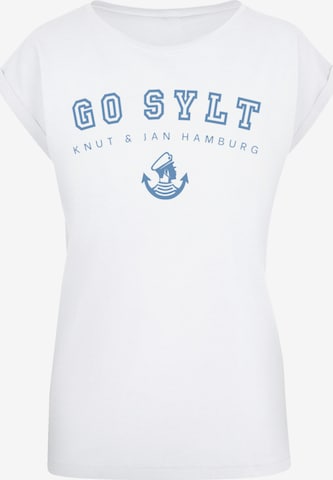 F4NT4STIC T-Shirt 'Go Sylt Knut & Jan Hamburg' in Weiß: Vorderseite