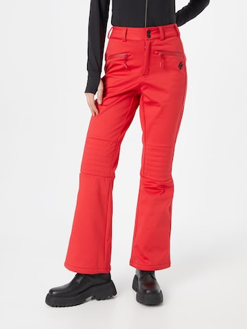 Superdry Flared Workout Pants 'Slalom' in Red: front