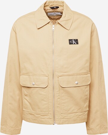 Calvin Klein Jeans Between-season jacket in Beige: front