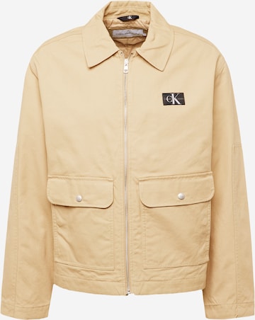 Calvin Klein Jeans Between-Season Jacket in Beige: front