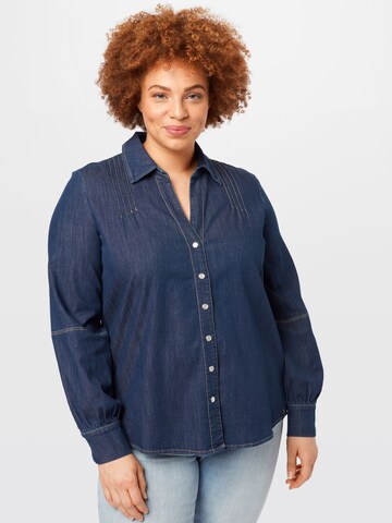 Persona by Marina Rinaldi Blouse in Blauw: voorkant