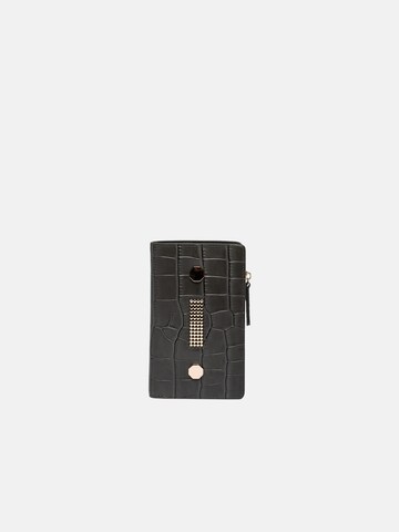 Clio Wallet 'CROCO' in Grey: front