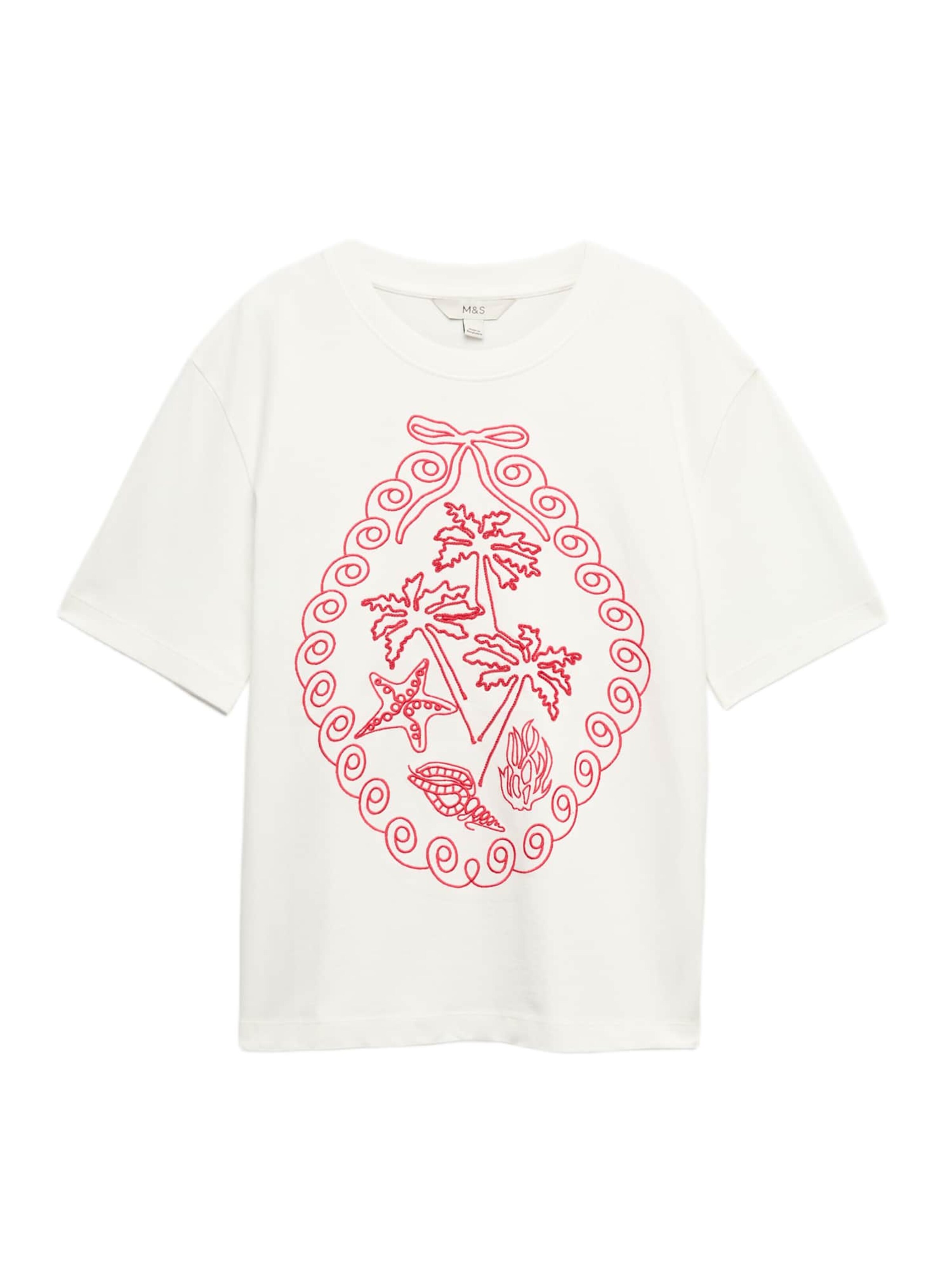 T-shirt Marks & Spencer en blanc : devant