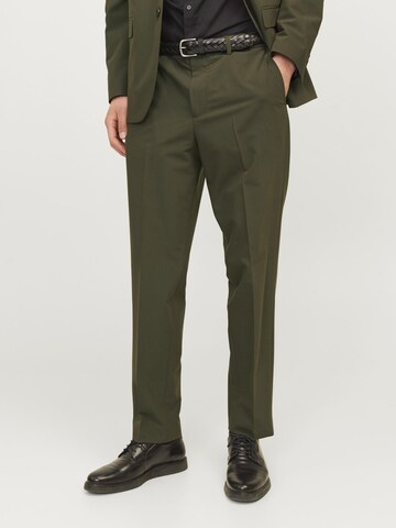 Regular Pantalon à plis JACK & JONES en vert : devant