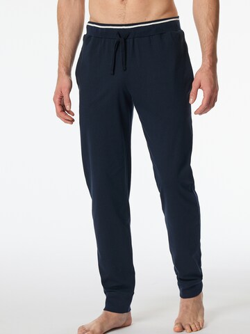 SCHIESSER Pajama Pants ' Mix + Relax ' in Blue: front
