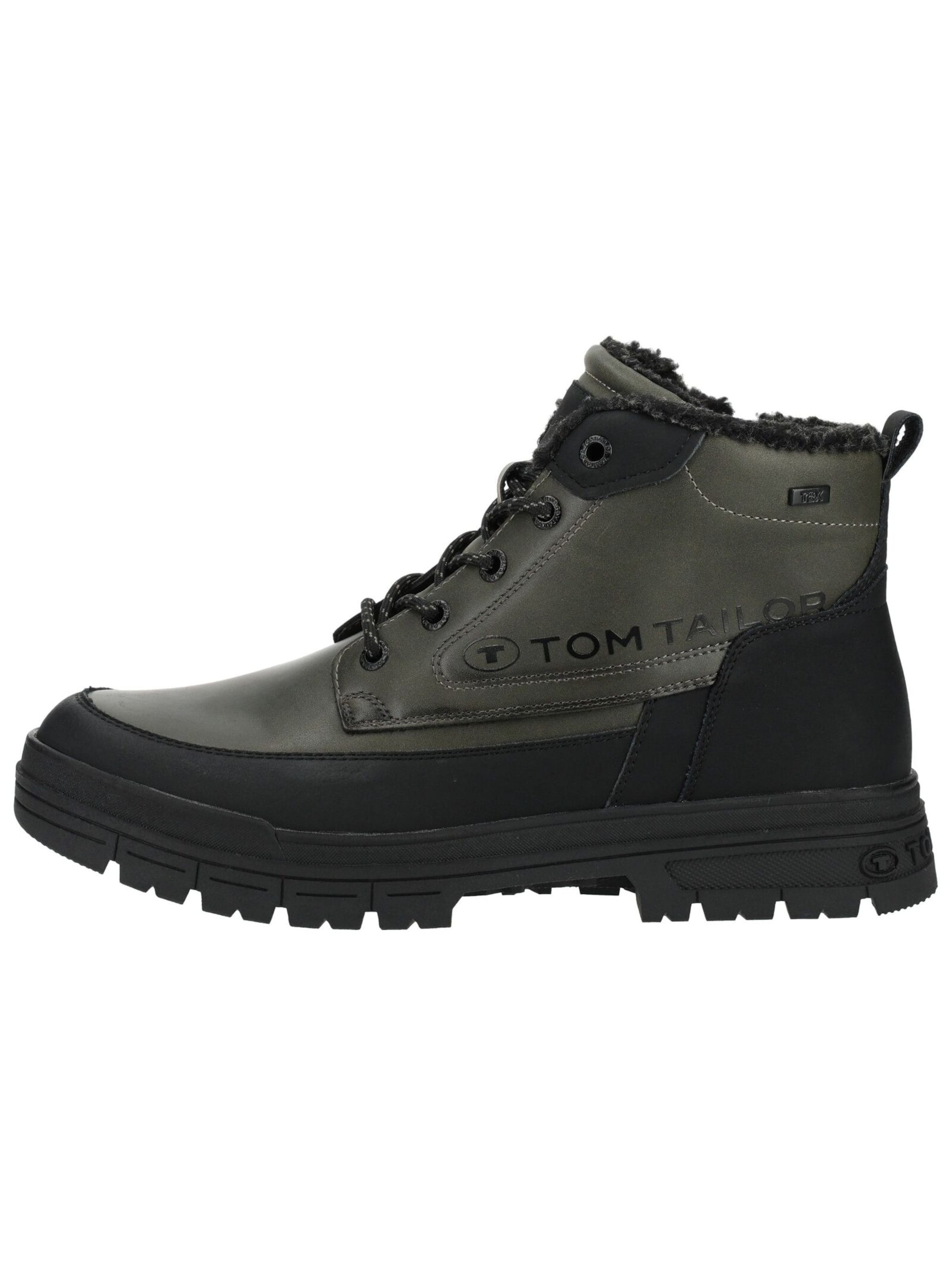 TOM TAILOR - Botas con cordones en verde