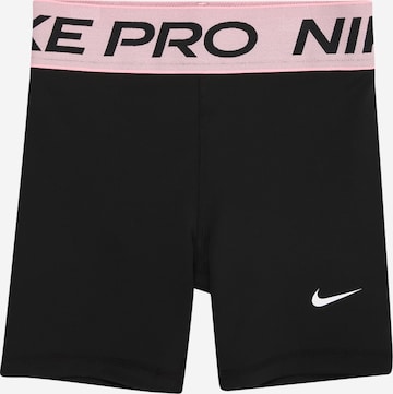 juoda NIKE Siauras Sportinės kelnės 'Pro': priekis