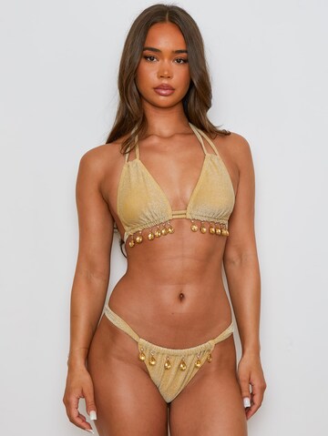 Pantaloncini per bikini 'Lumiere' di Moda Minx in oro