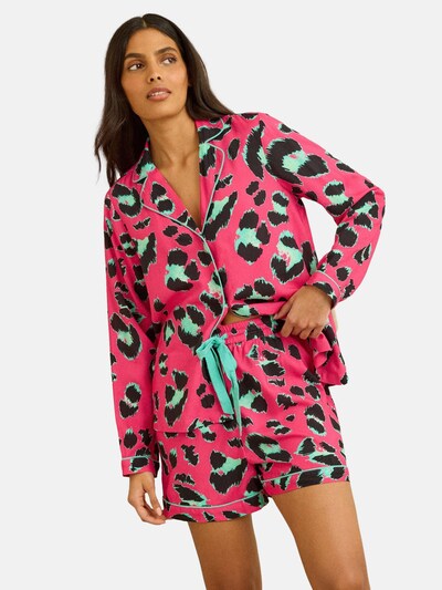 love & roses Shorty i S i turkis / lys pink / sort, Produktvisning