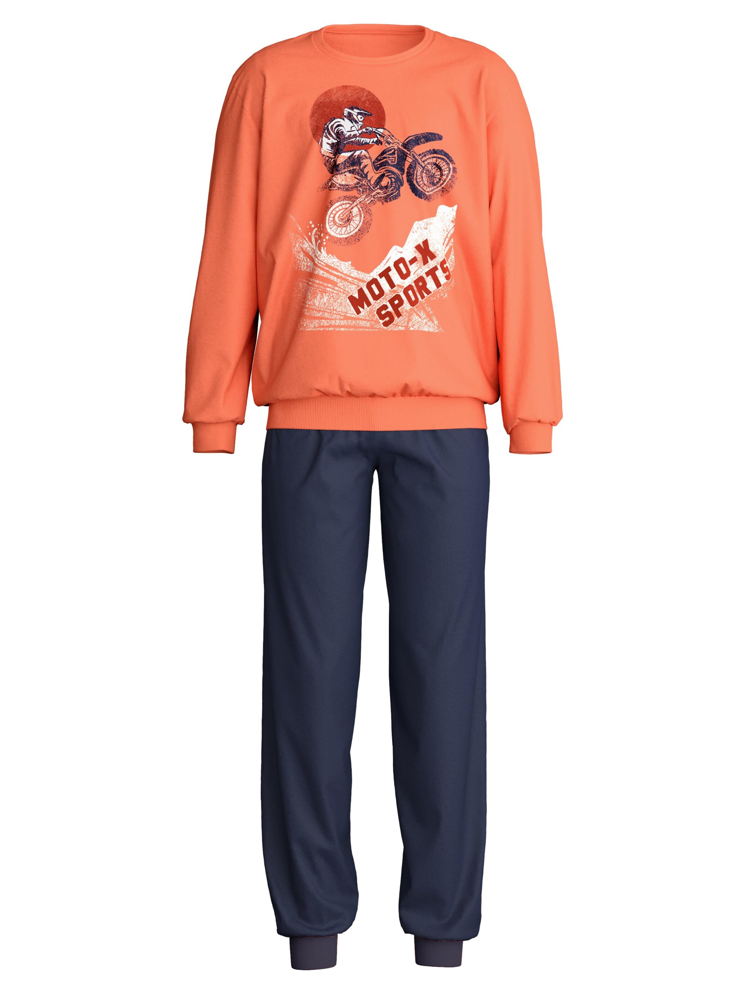 CALIDA Schlafanzug 'Kids Sports'‌‌ in Orange: Vorderseite