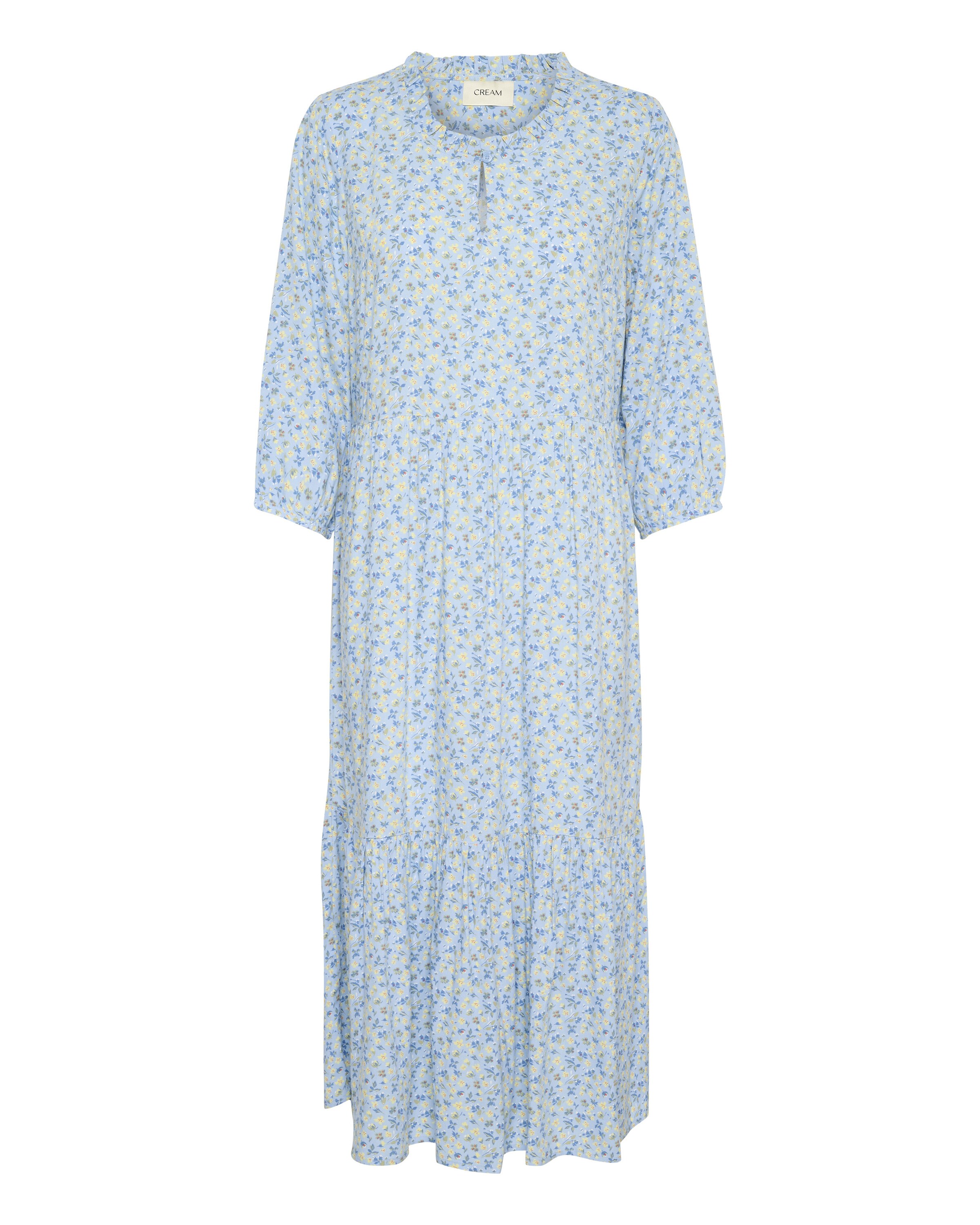 Robe 'Tiah' Cream en bleu : devant