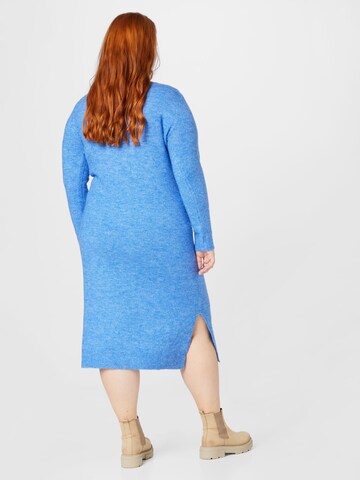 PIECES Curve - Vestido de malha 'Juliana' em azul