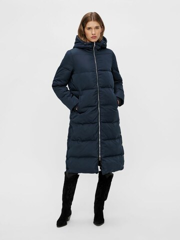 Y.A.S Wintermantel 'Puffa' in Blauw: voorkant