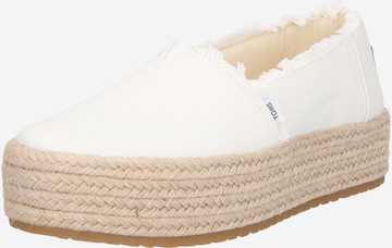 TOMS Espadrill 'VALENCIA' i vit: framsida