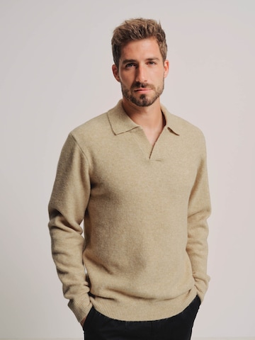 Pull-over 'Philipp' ABOUT YOU x Kevin Trapp en beige : devant