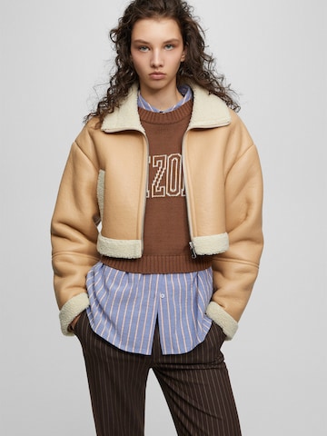 Giacca di mezza stagione di Pull&Bear in beige: frontale