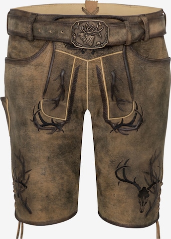 SPIETH & WENSKY Regular Hose 'Astral' in Braun: Vorderseite