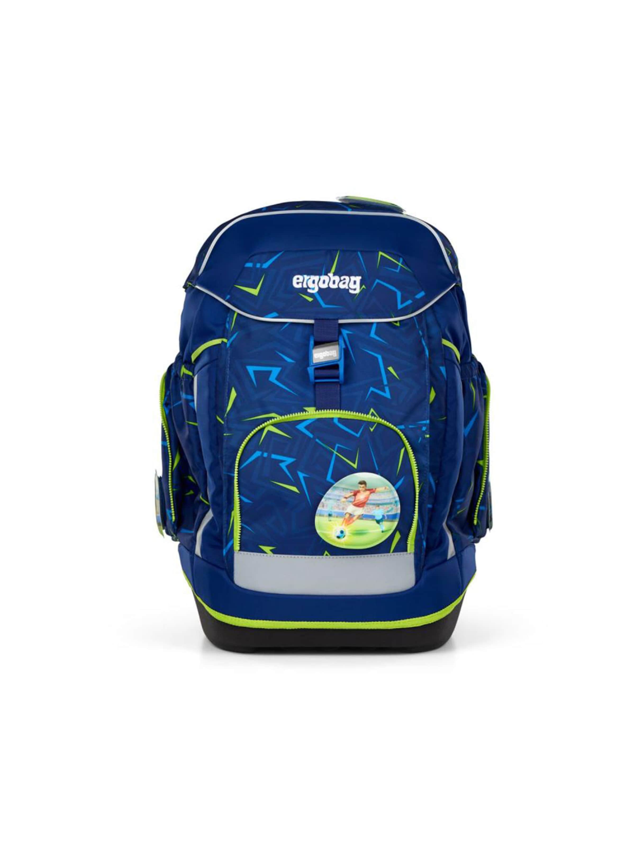 ergobag Backpack 'Maxi Schulrucksack Set 6tlg.' in Blue: front