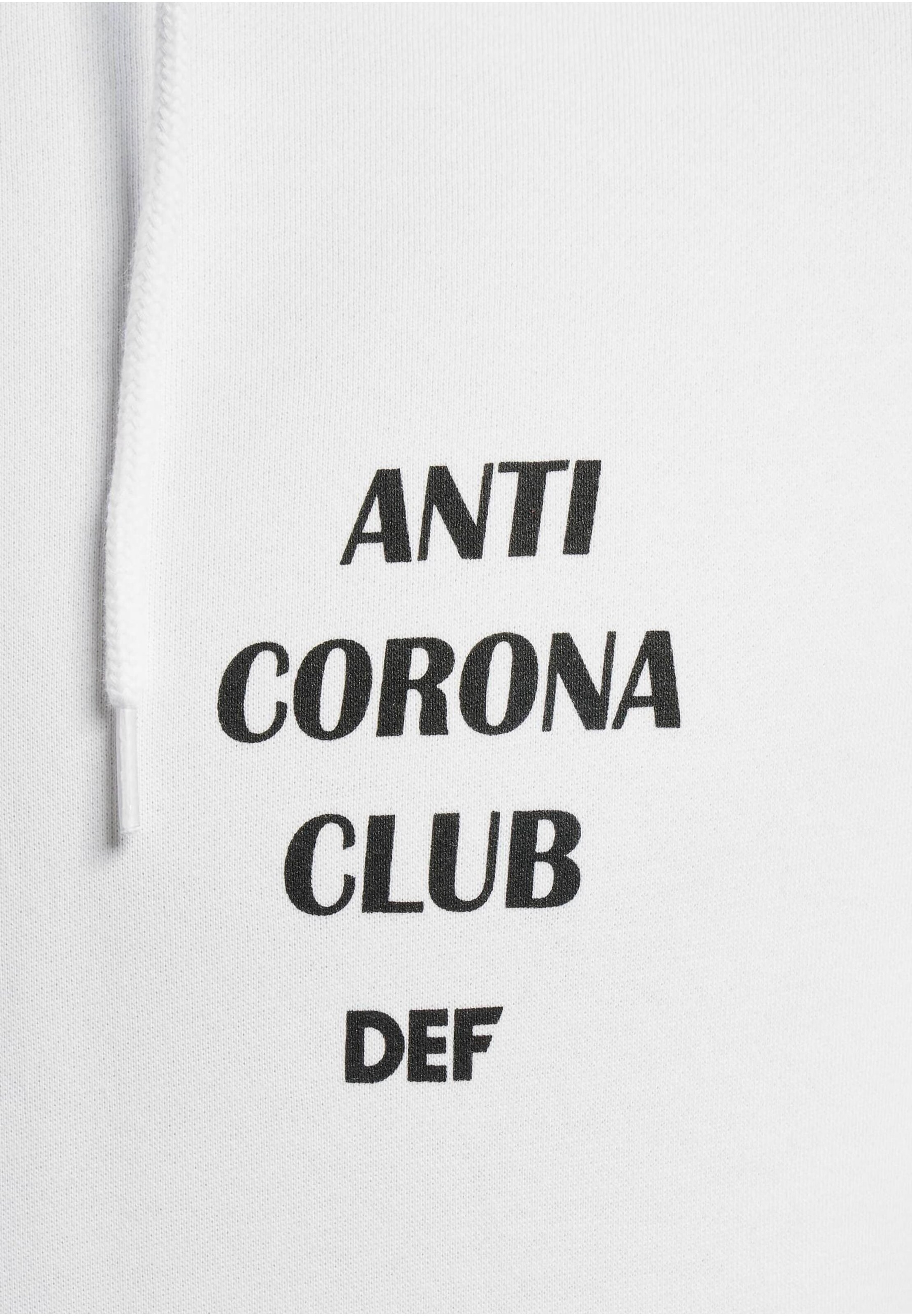 DEF Sweatshirt 'Anti Corona' in Weiß
