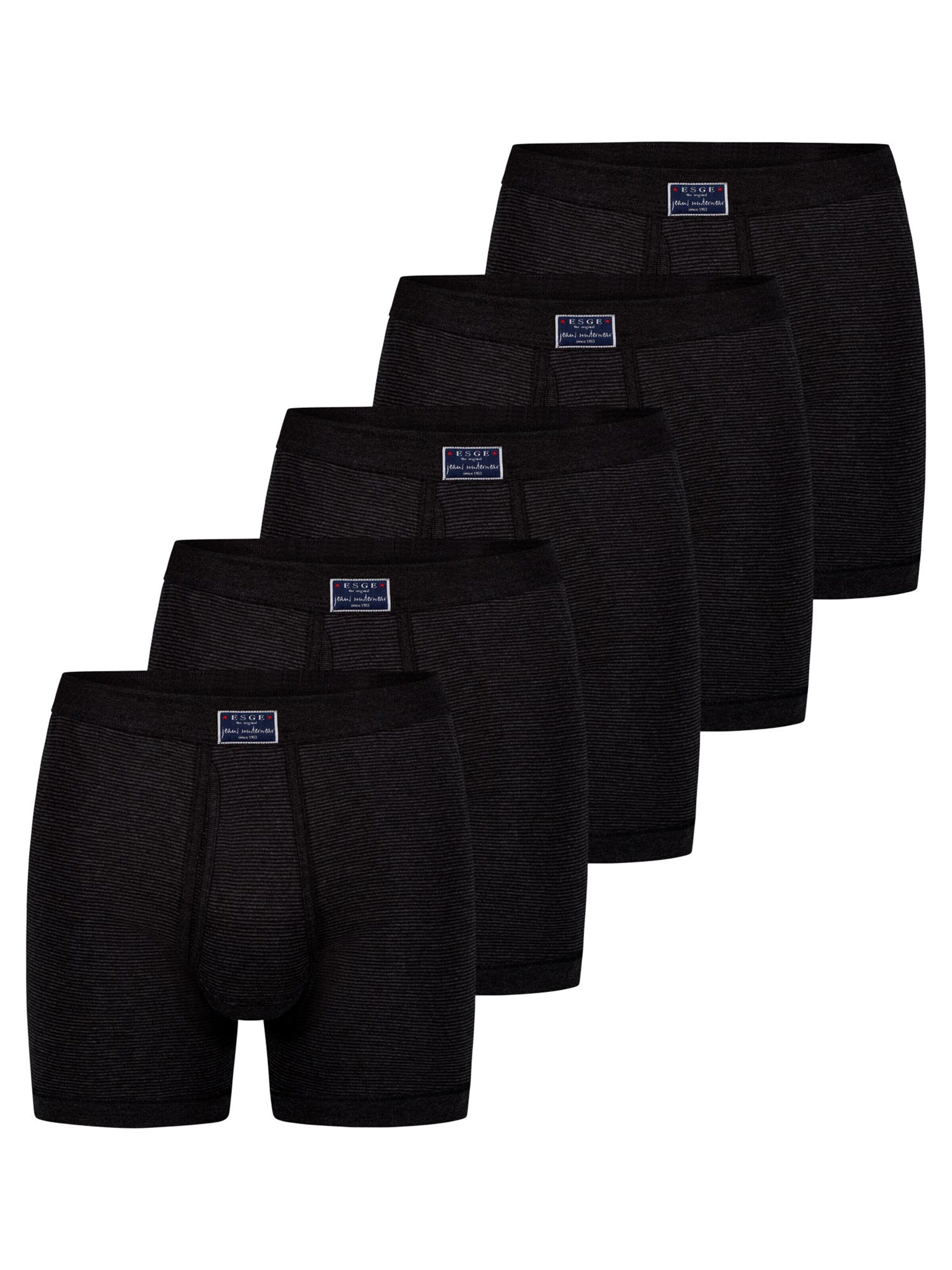 ESGE Boxershorts 'Feinripp Jeans' in Zwart: voorkant