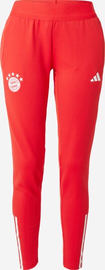 ADIDAS PERFORMANCE Workout Pants 'Fc Bayern Tiro 23 Training Bottoms' in Apricot / Red / White, Item view