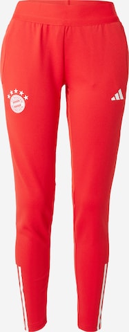 ADIDAS PERFORMANCE Regular Workout Pants 'Fc Bayern Tiro 23 Training Bottoms' in Red: front