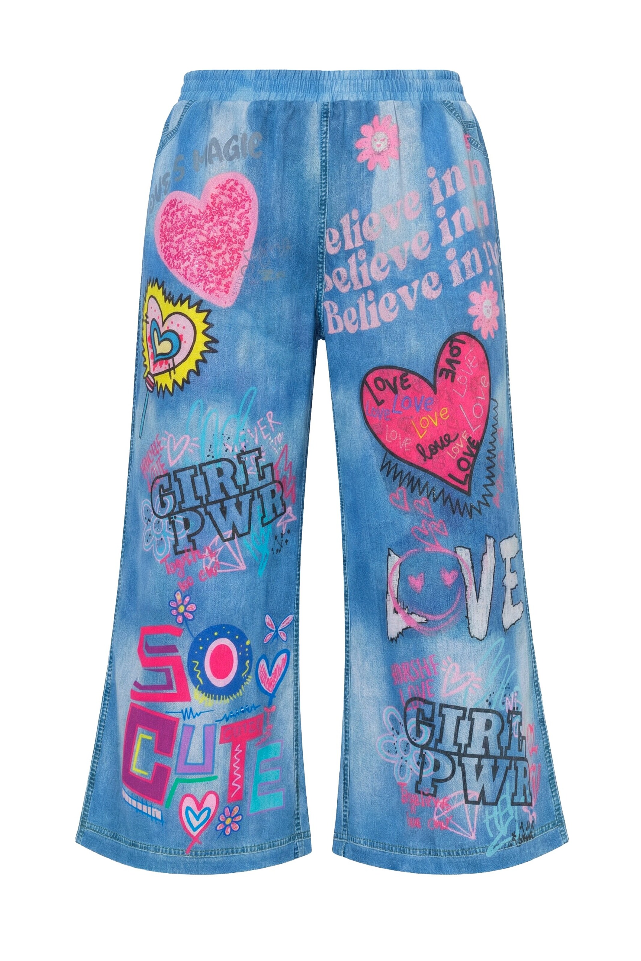 Angel of Style Regular Pants in Blue: front
