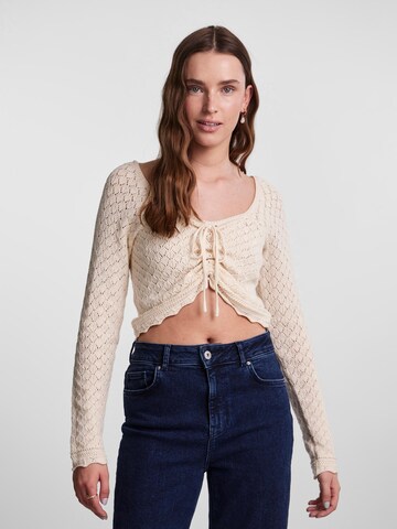 PIECES Sweater 'JUDY' in Beige: front