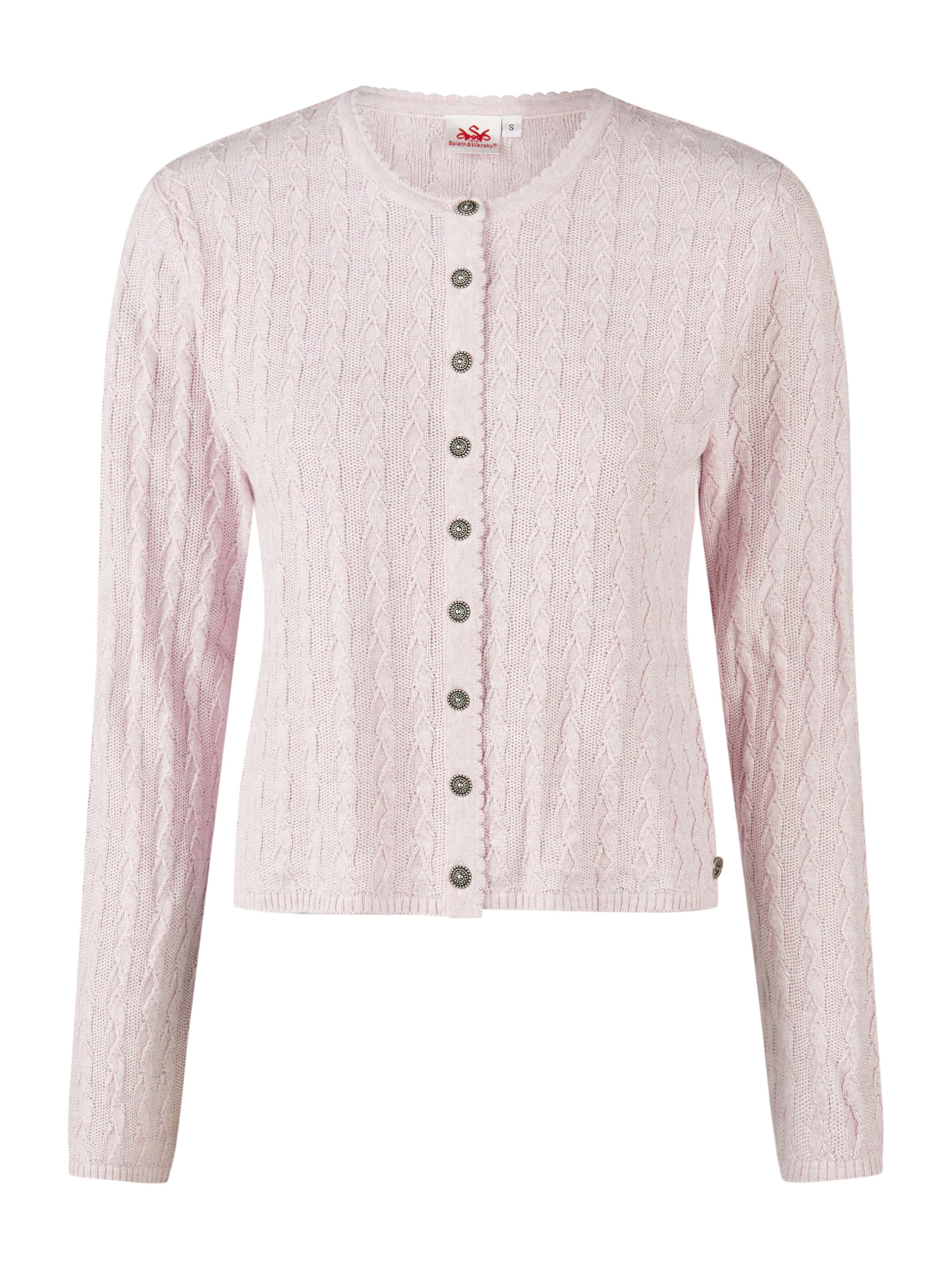 SPIETH & WENSKY Gebreid vest 'Hummeltal' in Roze: voorkant