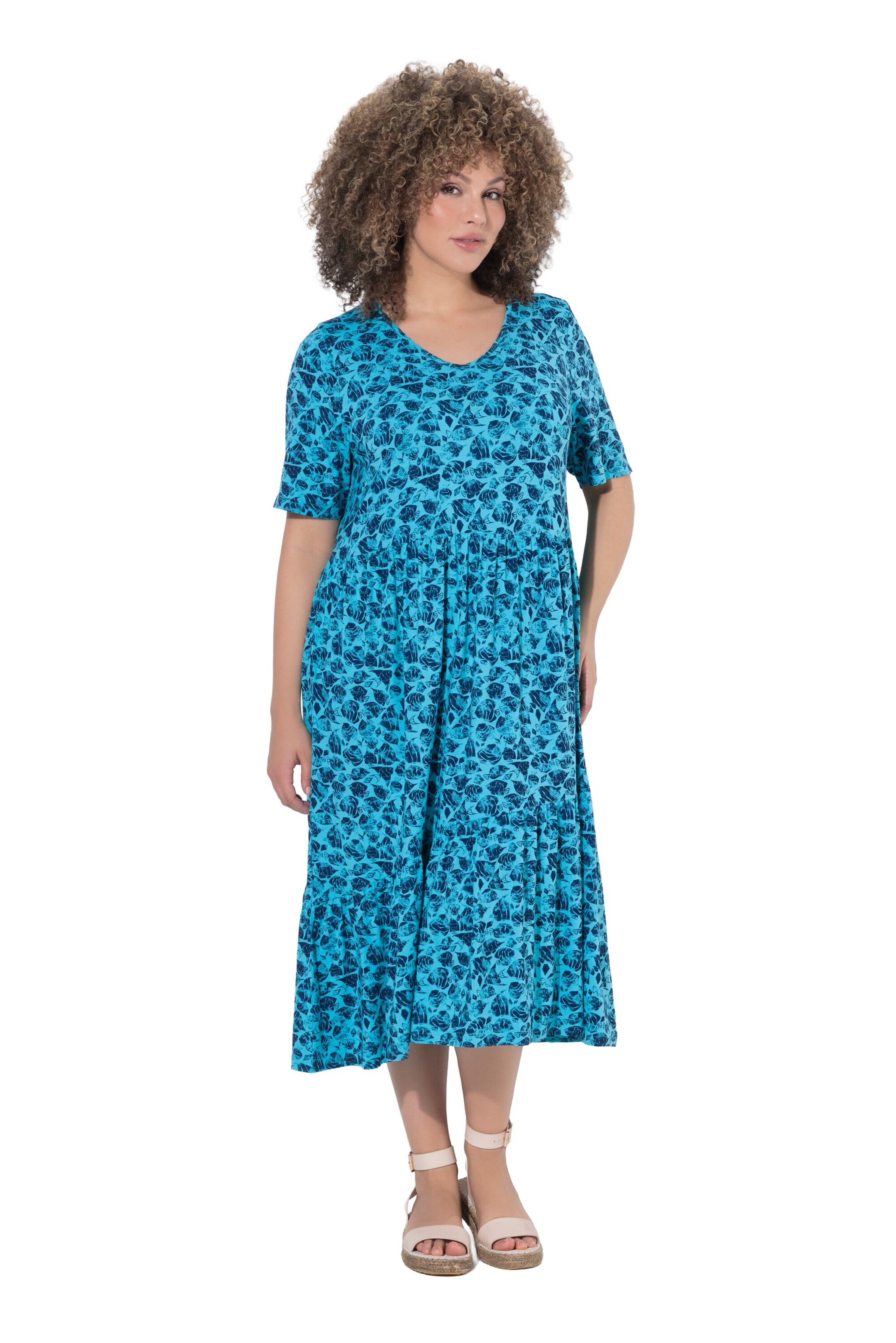 Ulla Popken Oversized jurk in Blauw: voorkant