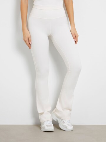 GUESS Flared Leggings in White: front