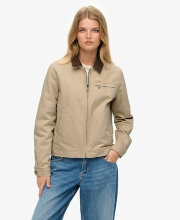 Veste mi-saison Superdry en marron : devant