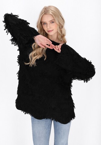 Pull-over IZIA en noir : devant