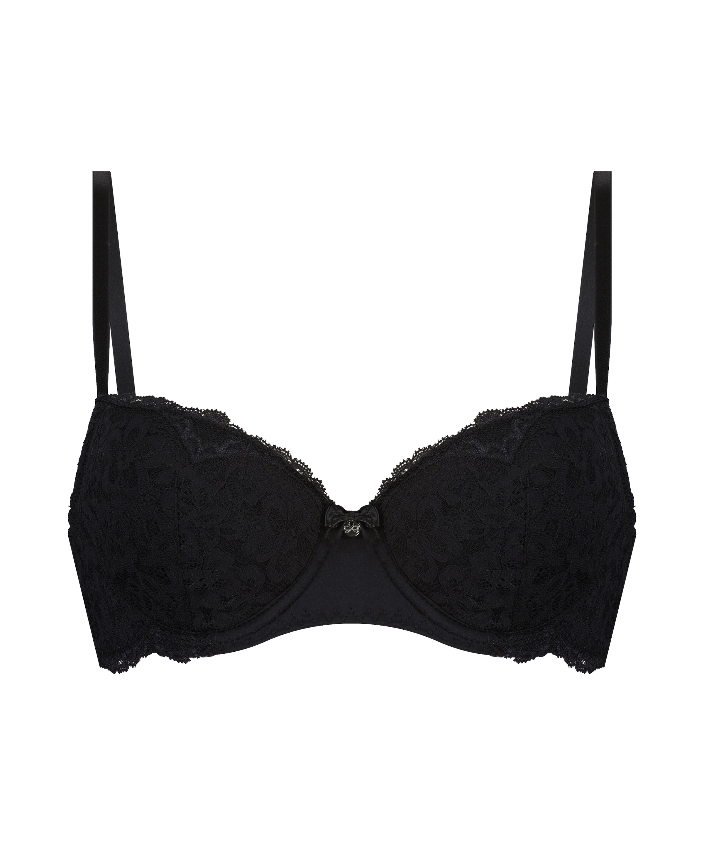 Hunkemöller T-shirt BH 'Marine' in Zwart: voorkant