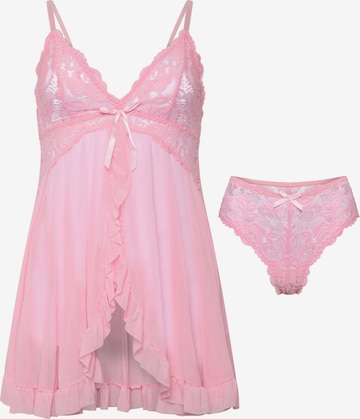 Orchibelle Negligee in Pink: front