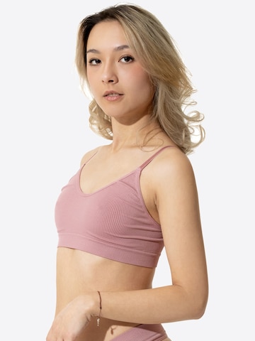 Bustier Soutien-gorge Yenita en rose : devant