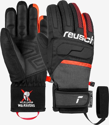 REUSCH Athletic Gloves in Black: front