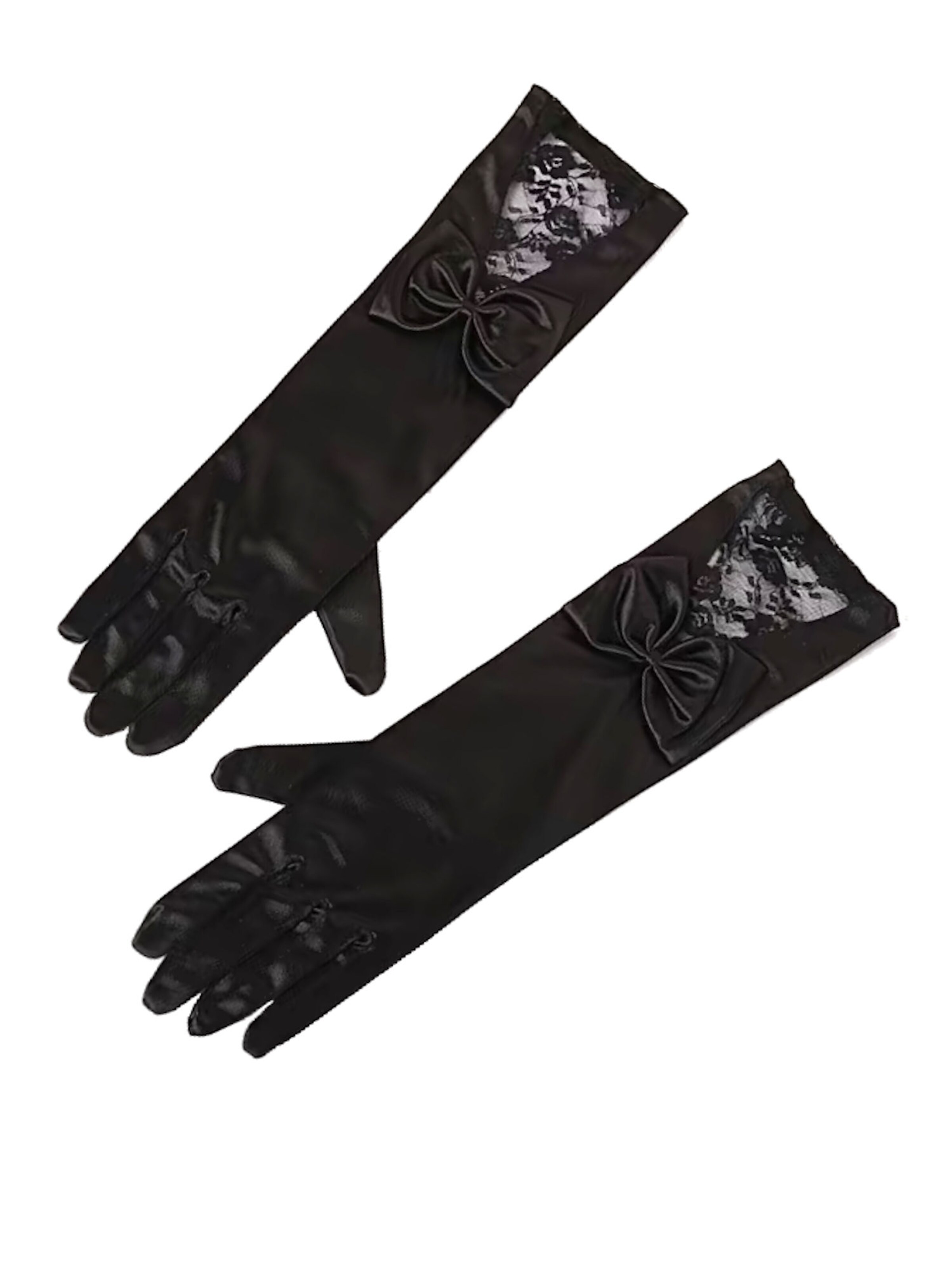 Dirndline Fingerhandschuhe 'Burlesque-Handschuhe mit Schleife'‌ in Schwarz