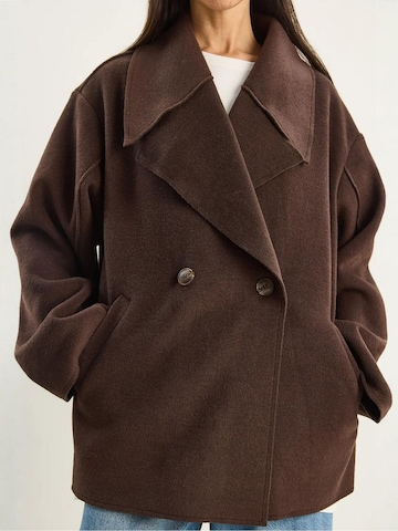 Bianco Lucci Between-Seasons Coat in Brown
