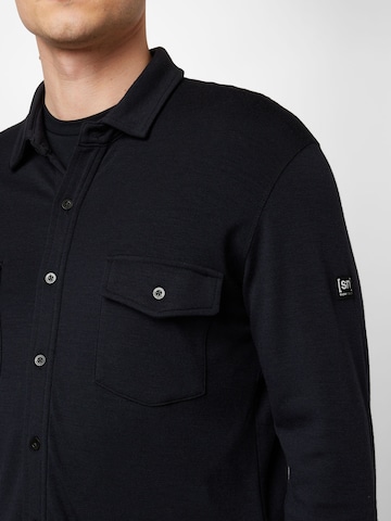 super.natural Regular fit Athletic Button Up Shirt 'ADVENTURE' in Black