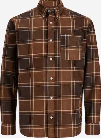 JACK & JONES Regular fit Overhemd 'Brook' in Bruin: voorkant