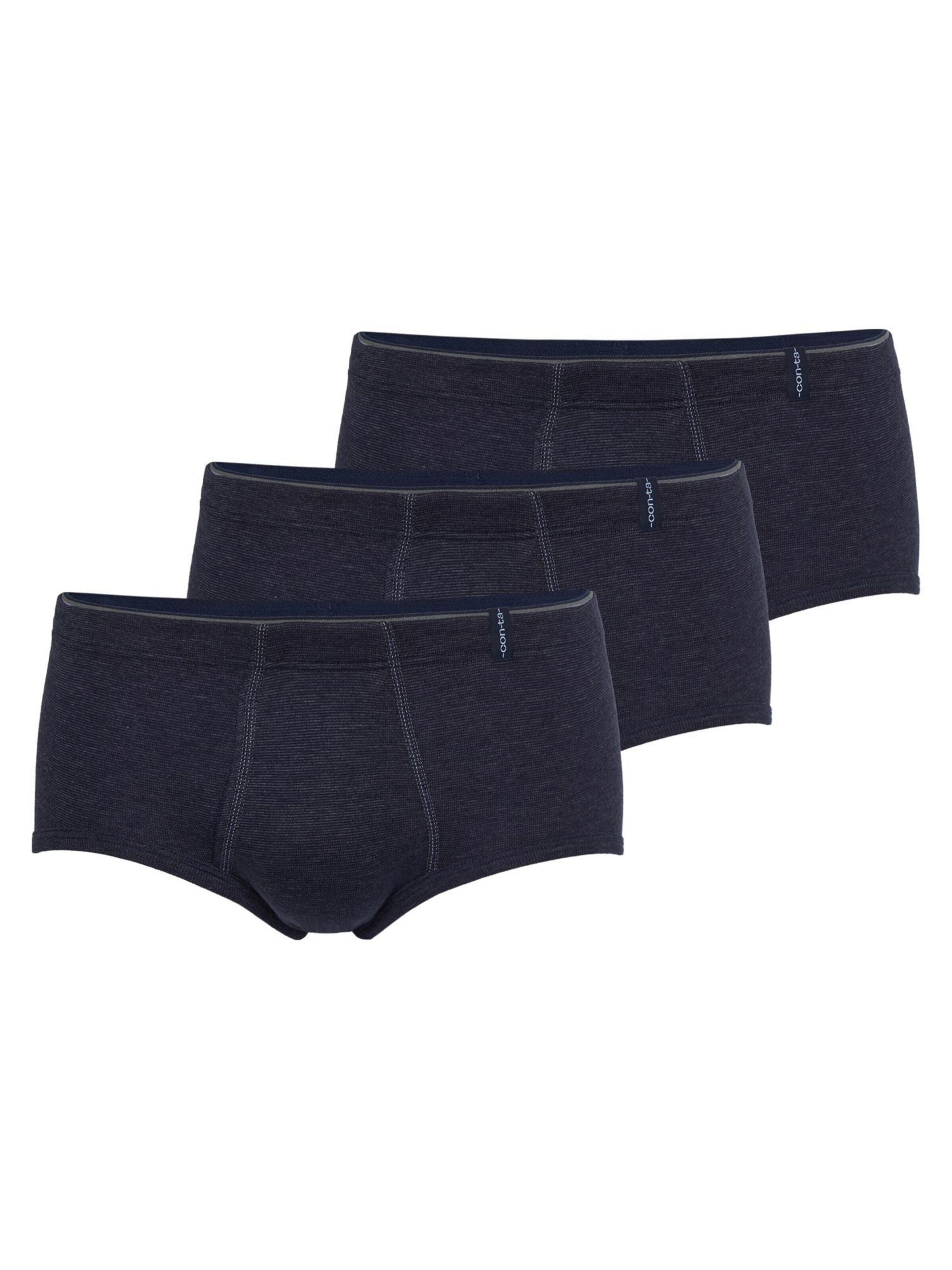 CON-TA Long Johns 'Basic' in Blue: front