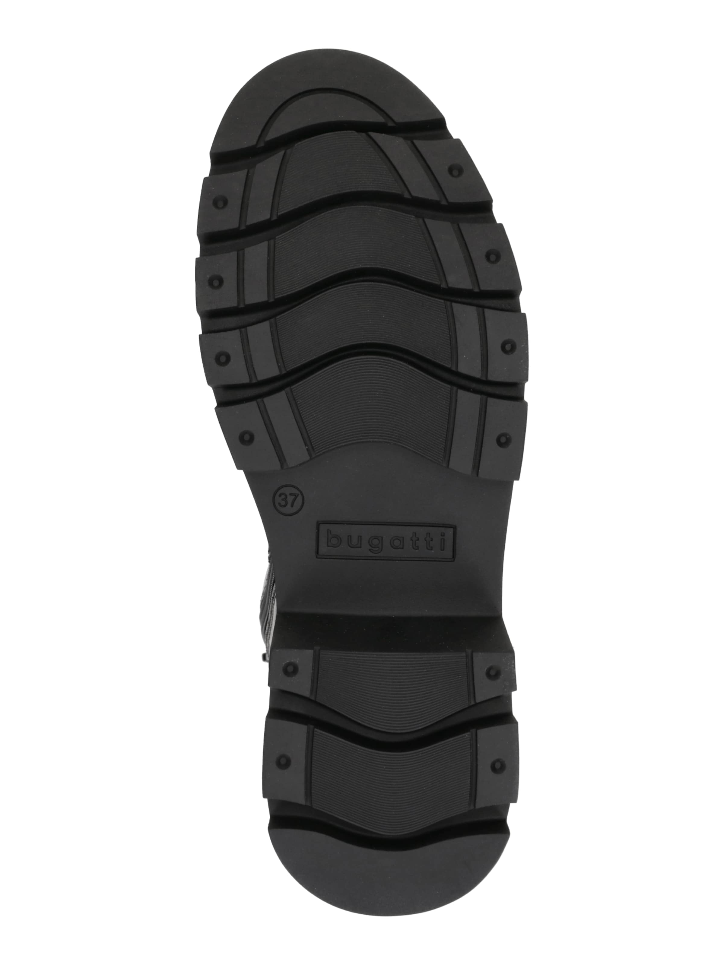 bugatti Botki sznurowane w kolorze czarny