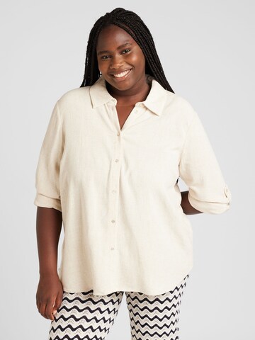 EVOKED - Blusa 'Filia' en beige: frente