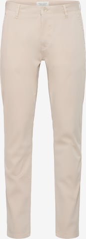 Pantalon chino Casual Friday en beige : devant